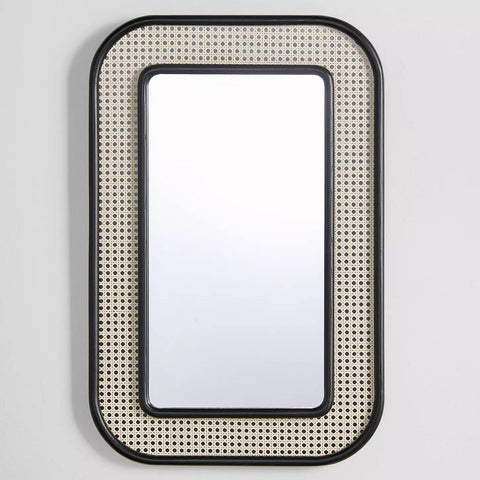 Luxury Handwoven Rattan Round Mirror